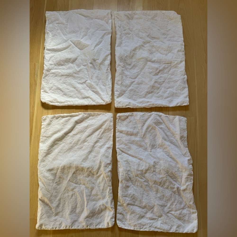 Dazed But Amazed White Linen King Sheet Set